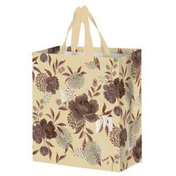 Torba Kwiaty 30x14x33cm 14L beżowa