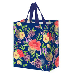 Torba Kwiaty 30x14x33cm 14L granatowa