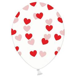 Balon Serduszka 30cm 6 szt. czerwone serca