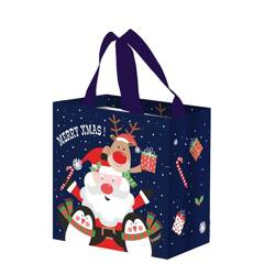 Torba Mini Mikołaj z Renif. 25x15x27cm 10L granat.