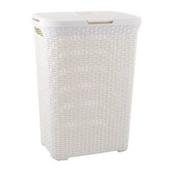 NATURAL STYLE Kosz na bieliznę 60L kremowy