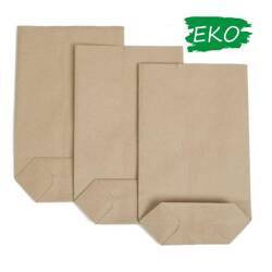 Torebka poj. 3kg krzyżowa makulaturowa 10kg brąz.