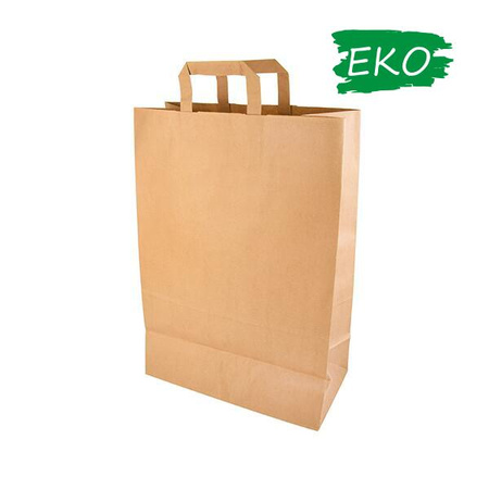 Torba pap. z uchwyt. 320x160x420mm 200 szt. brąz