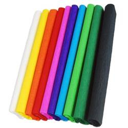 Bibuła marszczona 25x200cm 10 szt. mix kolorów