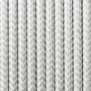 Słomki papierowe 19,5cm 10 szt. sre.-białe chevron