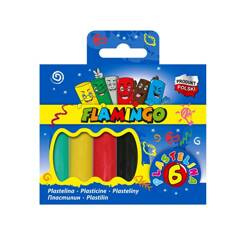 FLAMINGO Plastelina 6 kolorów
