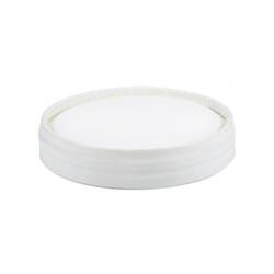 Wieczko papierowe 24 szt białe z białym randem