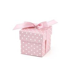 Pudełeczko z kokardką 5,2x5,2x5,2cm 10 szt. różow.