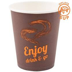 Kubek papierowy 300ml (fi90) 1W 50 szt. brązowy