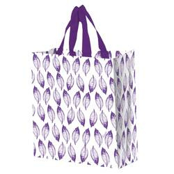 Torba Listki 30x14x33cm 14L biało-fioletowa