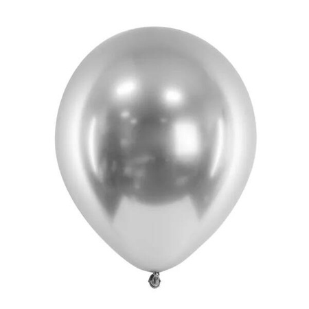 GLOSSY Balon 30cm 10 szt. srebrny