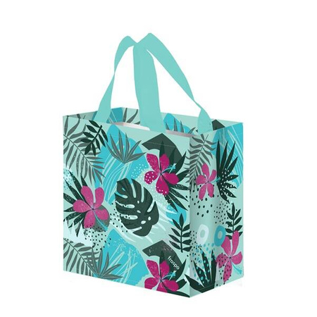 Torba Mini Monstera 25x15x27cm 10L niebiesko-fiol.