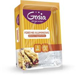GOSIA Foremki aluminiowe ciasto i zapiekanka 3 szt