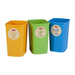ECO FRIENDLY Zestaw koszy do segregacji 3 x10L