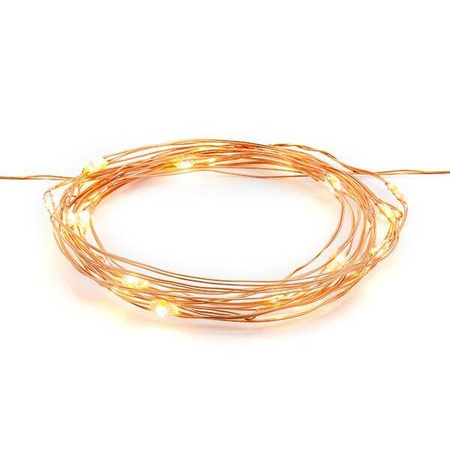 Lampki dekoracyjne LED 1,90m miedziane