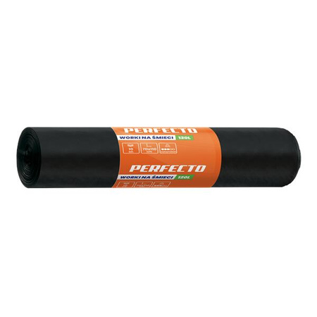 PERFECTO Worki 70x110 LD 120L/10 szt czarne