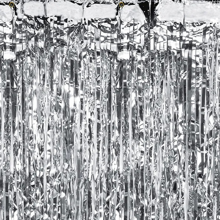 Kurtyna Party 90x250cm srebrna