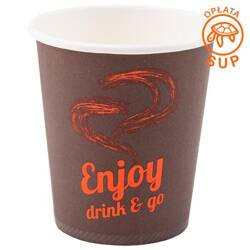 Kubek papierowy 200ml (fi80) 1W 50 szt. brązowy