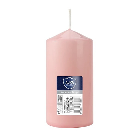 Świeca walec 60x120mm 1 szt. jasny róż