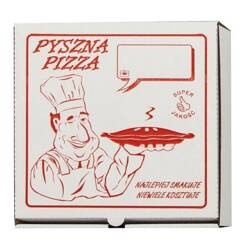 Karton Pizza 24x24x4cm nadruk Pyszna Pizza 100szt.