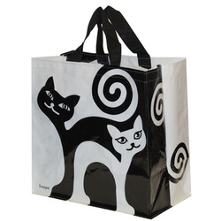 Torba Animals Zakręcone koty 35x20x35cm 24L bia-cz