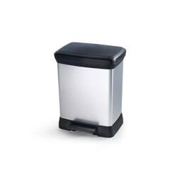 DECO BIN Kosz metalizowany 30L z pedałem