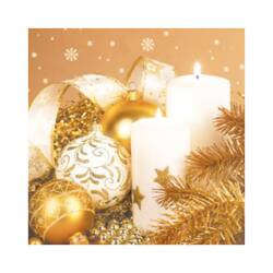 DAISY Serwetki Xmas Arran. in Gold 33x33cm 20 szt.