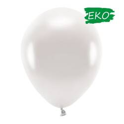 Balon Eco 30cm metalizowany 10 szt. perłowy