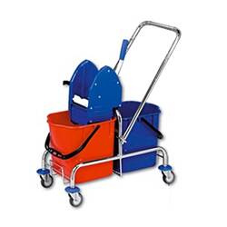 Wózek serwisowy 2x17L z prasą + koszyk