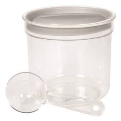 Pojemnik okrągły na artykuły sypkie 1L jasnoszary