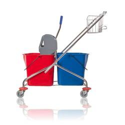 Wózek serwisowy 2x25L z prasą + koszyk