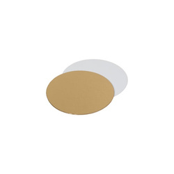 Krążek pod tort 18cm 50 szt. złoto-biały
