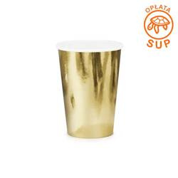 Kubek papierowy 220ml 6 szt. złoty