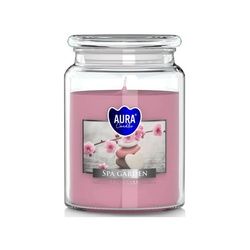 Duża świeca w szkle z wieczkiem 1 szt. ogród spa