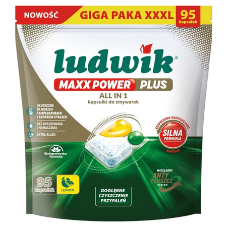 LUDWIK Maxx Power Plus  Kaps.do zmyw. 95 szt. lem.
