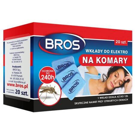 BROS Wkłady do Elektro na komary 20 szt.