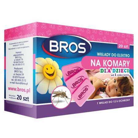 BROS Wkłady do Elektro na komary dla dzieci 20 szt