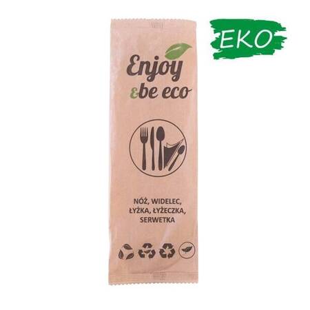 ENJOY&BE ECO Zestaw sztućców drewnianych 250 szt.