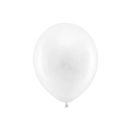 RAINBOW Balon 30cm pastel 10 szt. biały