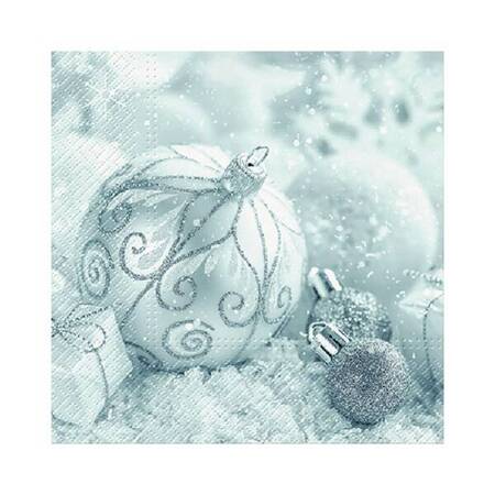 Serwetki Silver Bauble 33x33cm 3W 20 szt.